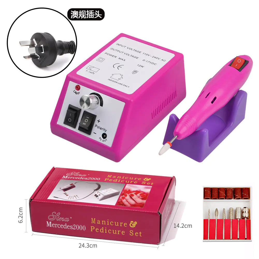 Nail Drill Machine - Electric Polishing Tool in Red Box