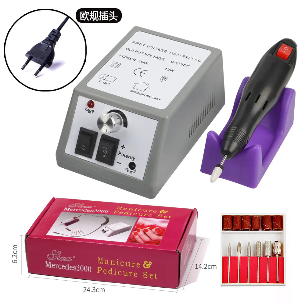 Nail Drill Machine - Electric Polishing Tool in Red Box