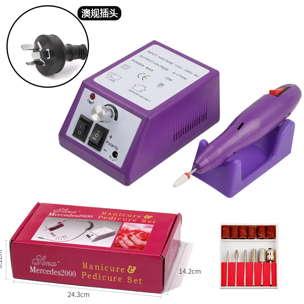 Nail Drill Machine - Electric Polishing Tool in Red Box