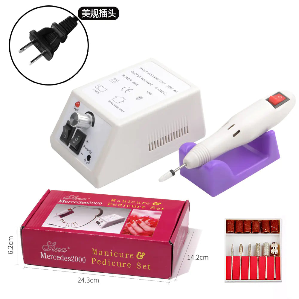 Nail Drill Machine - Electric Polishing Tool in Red Box