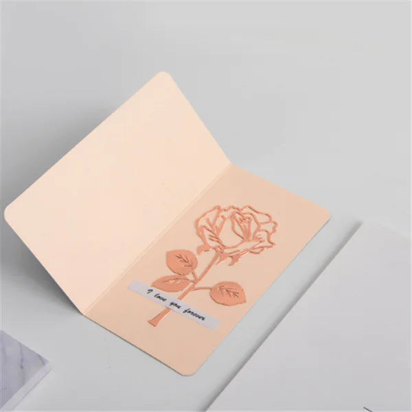 Rose Metal Bookmark - Chinese Style Design
