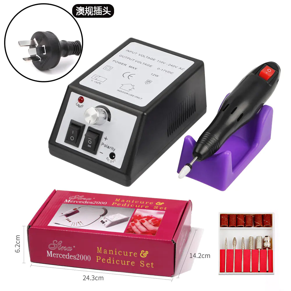 Nail Drill Machine - Electric Polishing Tool in Red Box