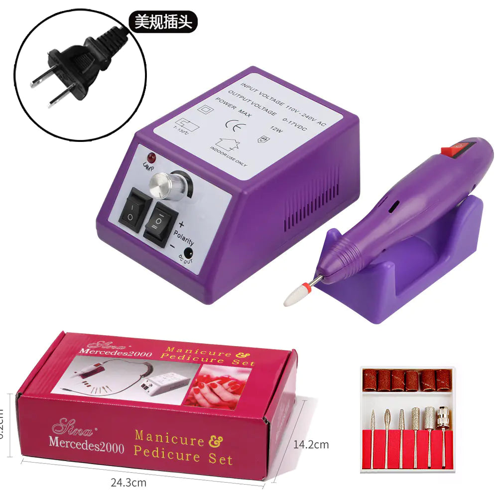 Nail Drill Machine - Electric Polishing Tool in Red Box