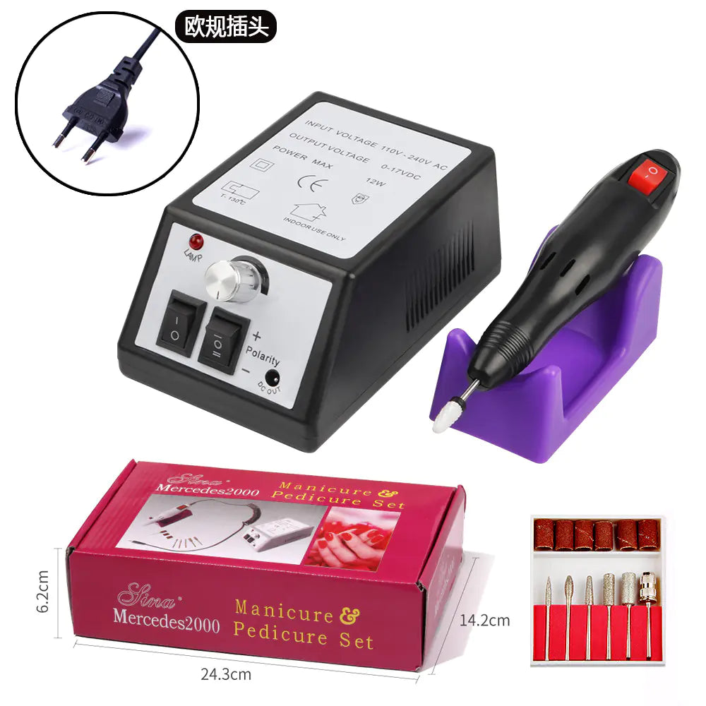 Nail Drill Machine - Electric Polishing Tool in Red Box