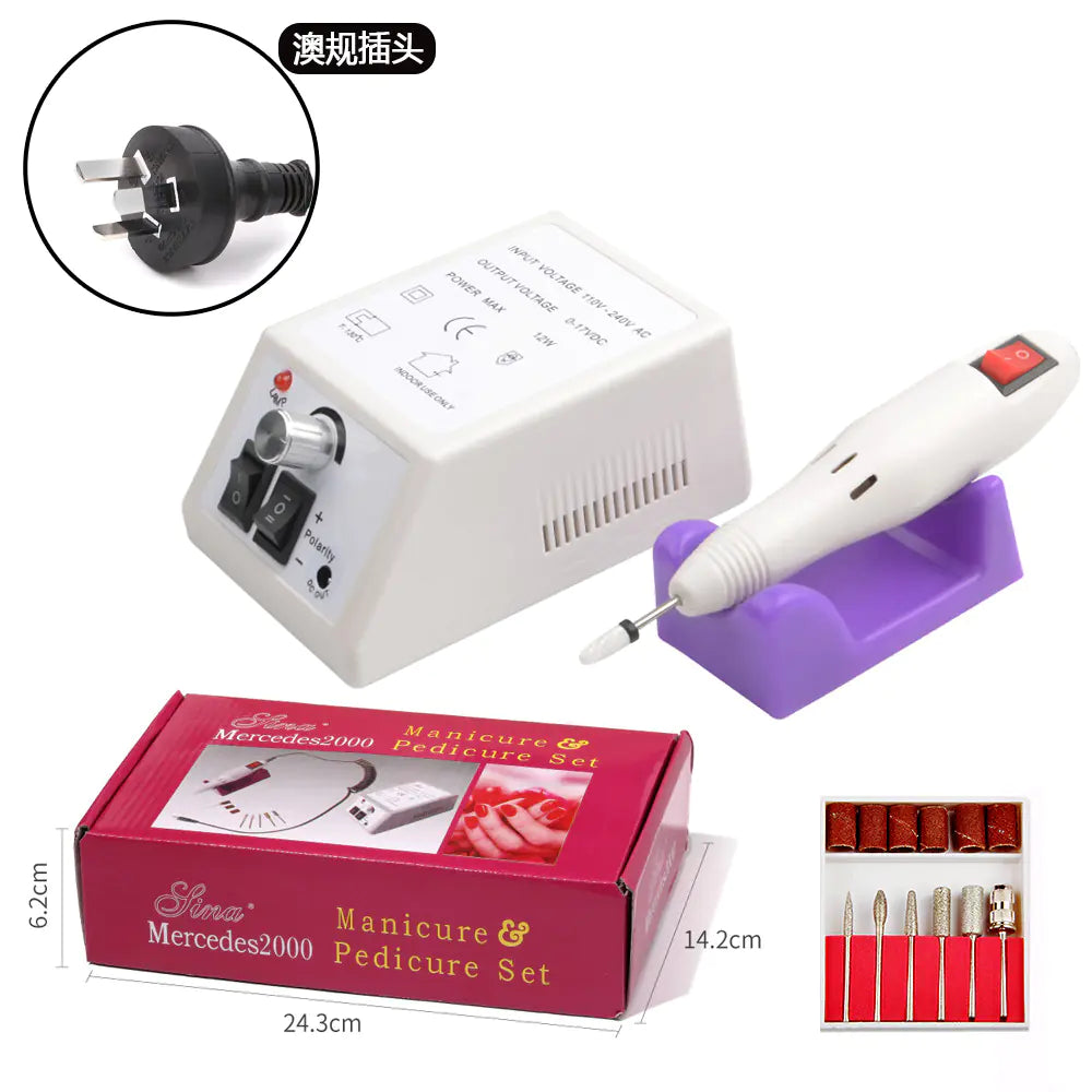 Nail Drill Machine - Electric Polishing Tool in Red Box