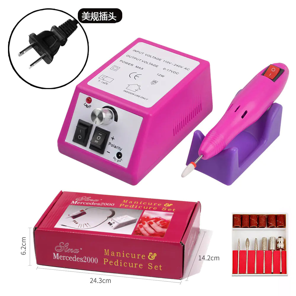 Nail Drill Machine - Electric Polishing Tool in Red Box