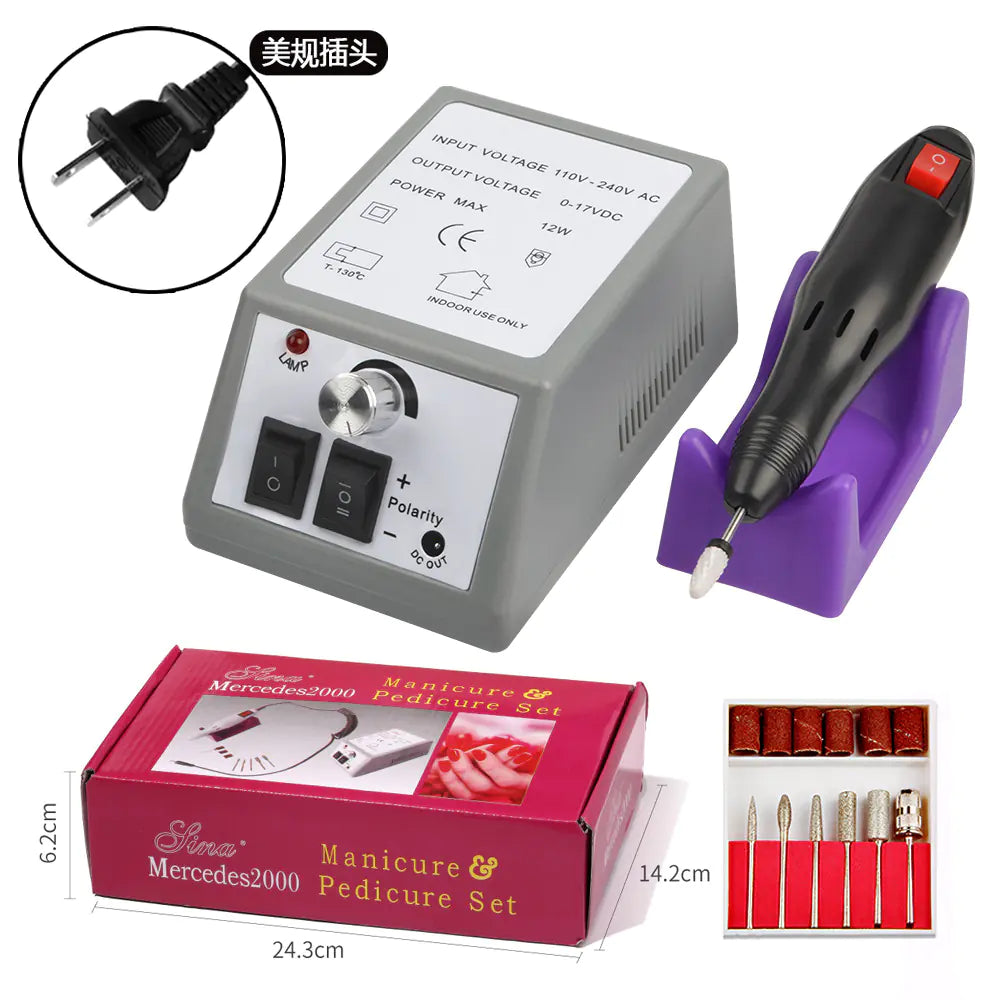 Nail Drill Machine - Electric Polishing Tool in Red Box