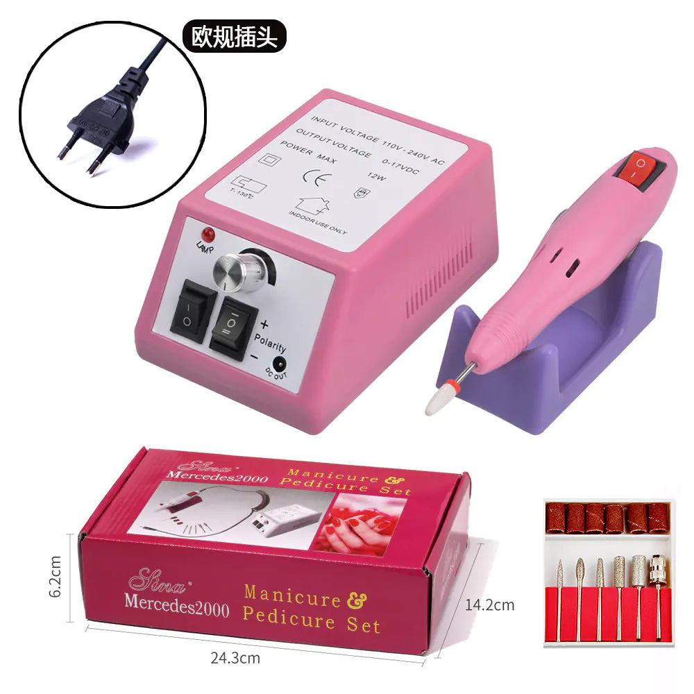 Nail Drill Machine - Electric Polishing Tool in Red Box