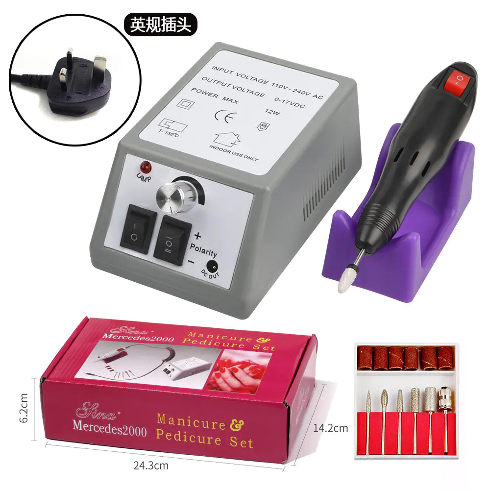 Nail Drill Machine - Electric Polishing Tool in Red Box