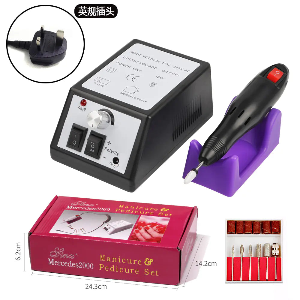 Nail Drill Machine - Electric Polishing Tool in Red Box