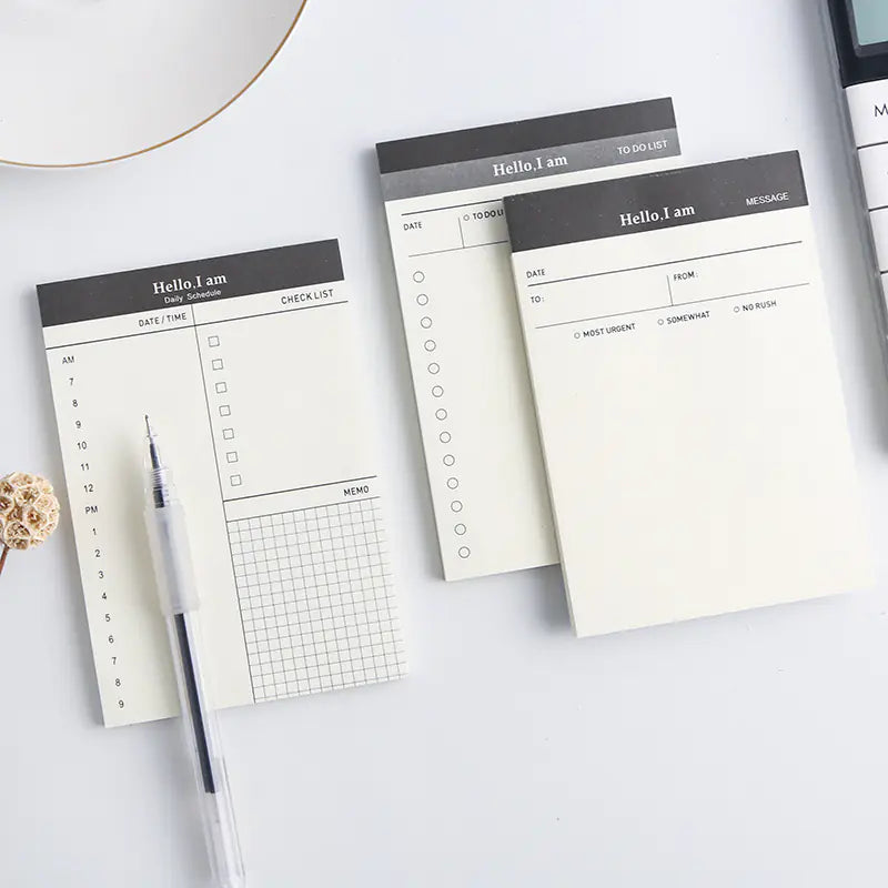 Creative Daily Schedule Memo Pad and Planner Stickers