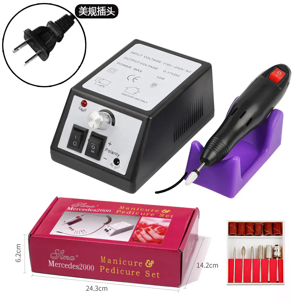 Nail Drill Machine - Electric Polishing Tool in Red Box