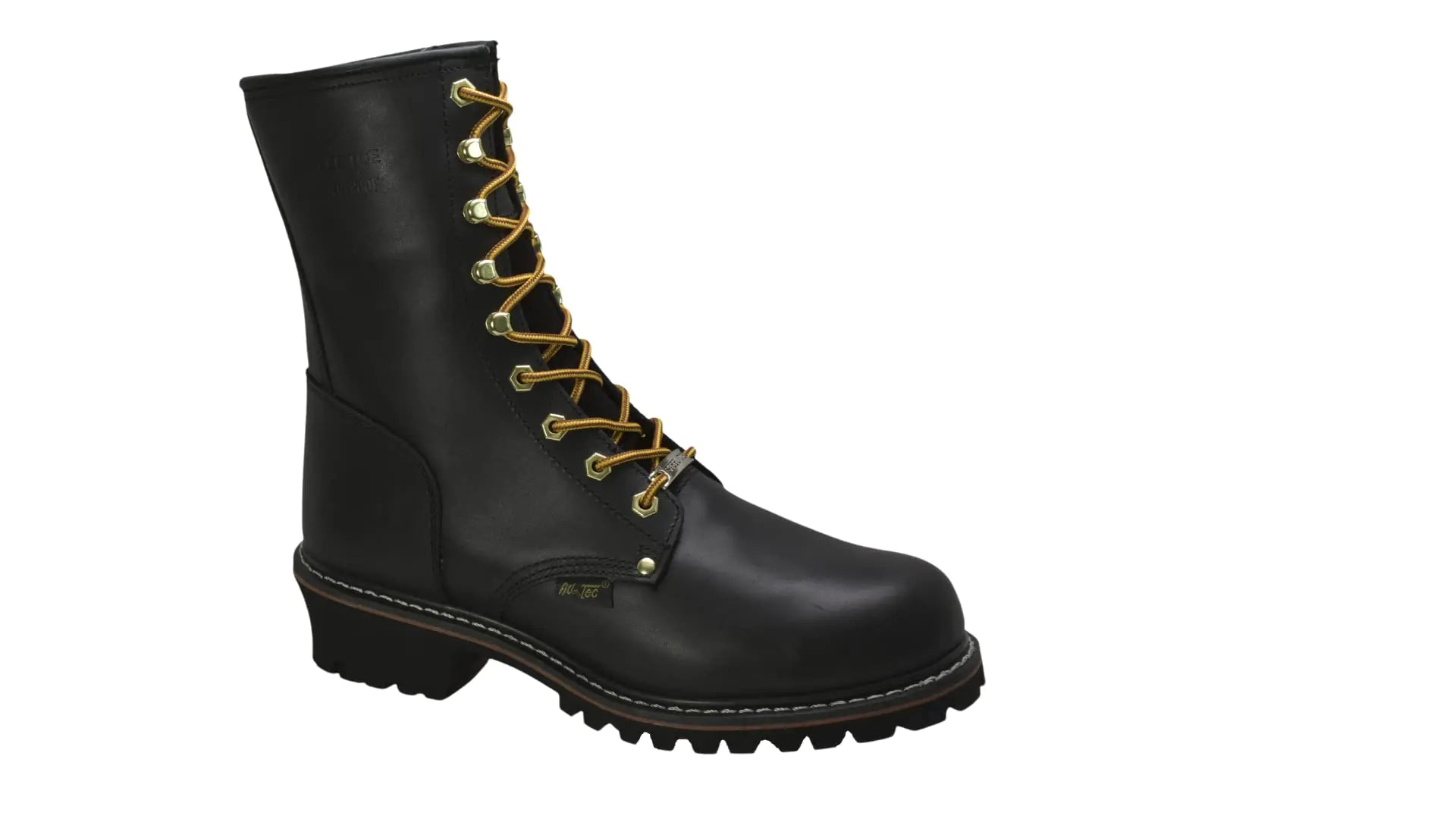 Ad Tec 9in Super Logger Leather Work Boots for Men - Steel Toe Oil Resistant Lug Sole