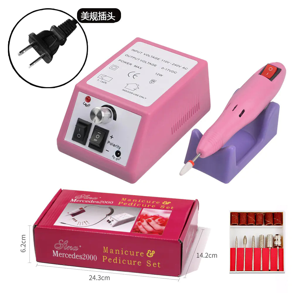 Nail Drill Machine - Electric Polishing Tool in Red Box