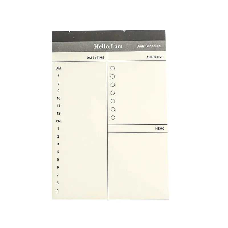 Creative Daily Schedule Memo Pad and Planner Stickers