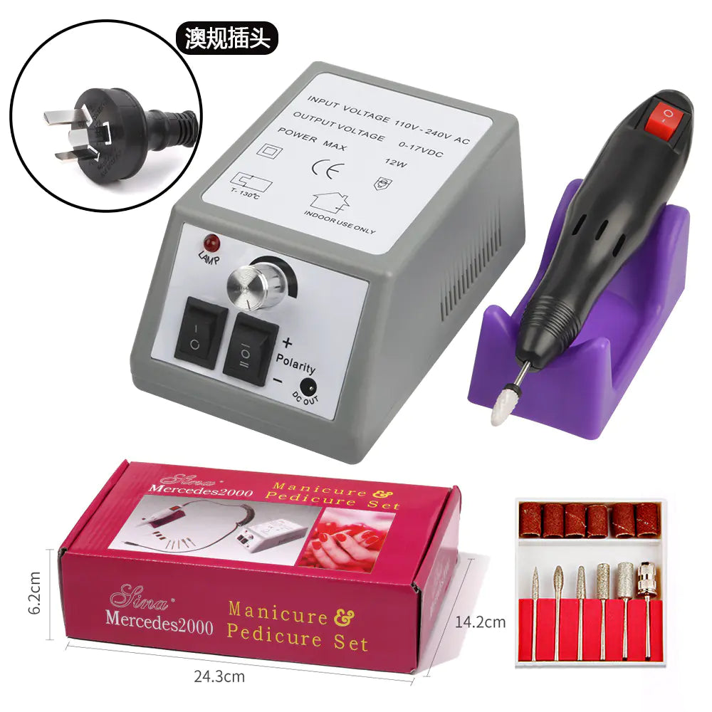 Nail Drill Machine - Electric Polishing Tool in Red Box