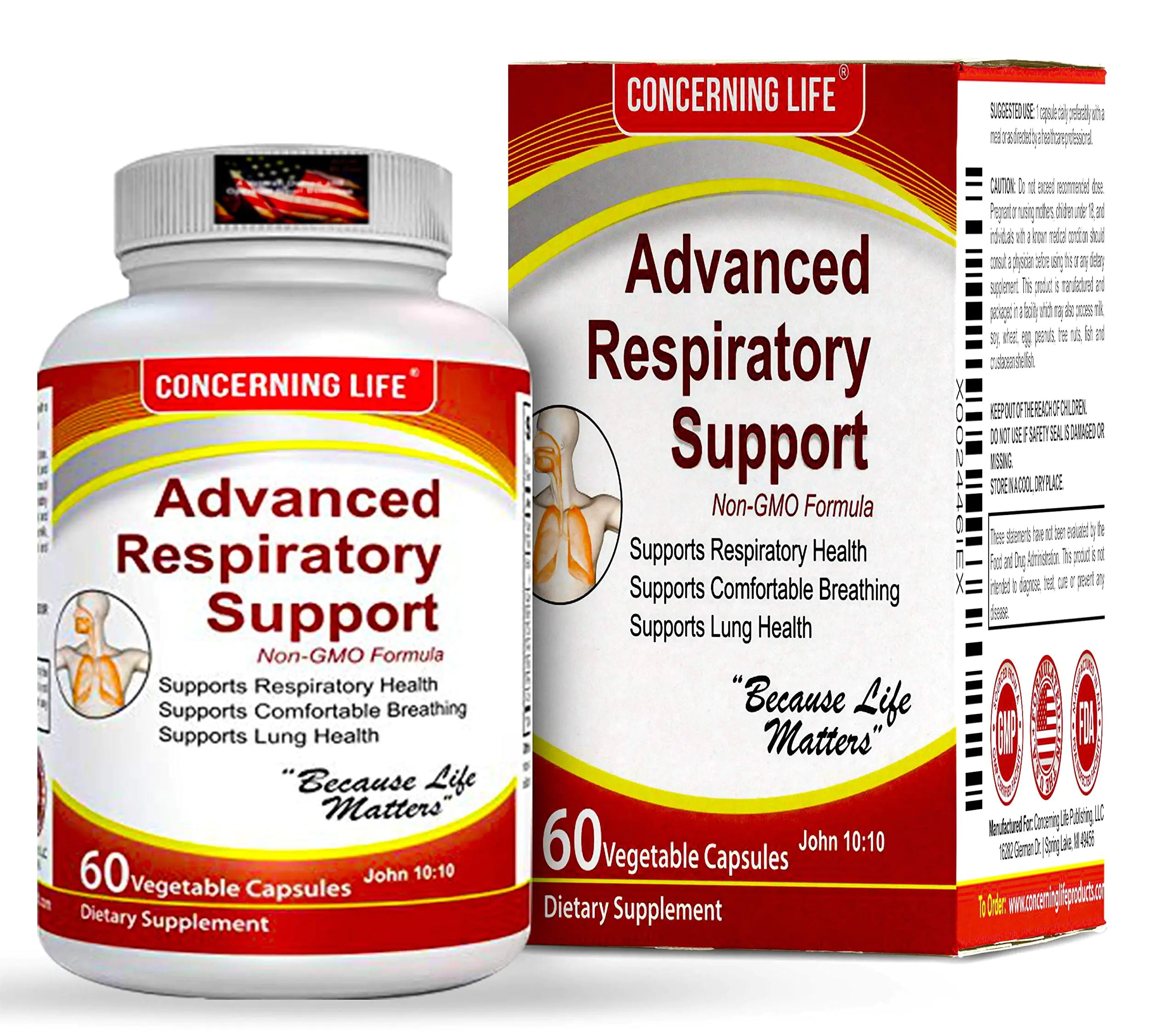 Respiratory Advanced Lung Support Supplement - Natural Lung Cleanse & Detox - Lung Supplements Bronchial Wellness - Natural Lung Breathing Relief - Asthma Supplement Support