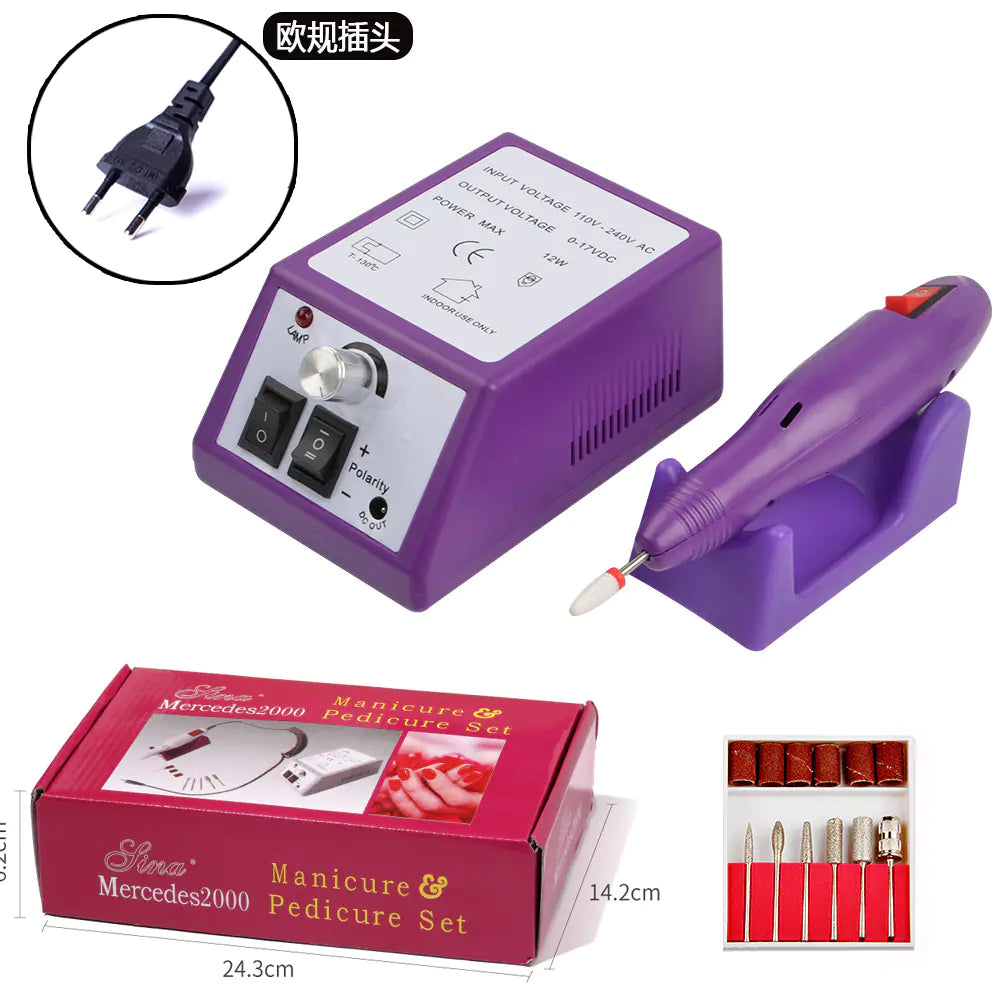 Nail Drill Machine - Electric Polishing Tool in Red Box