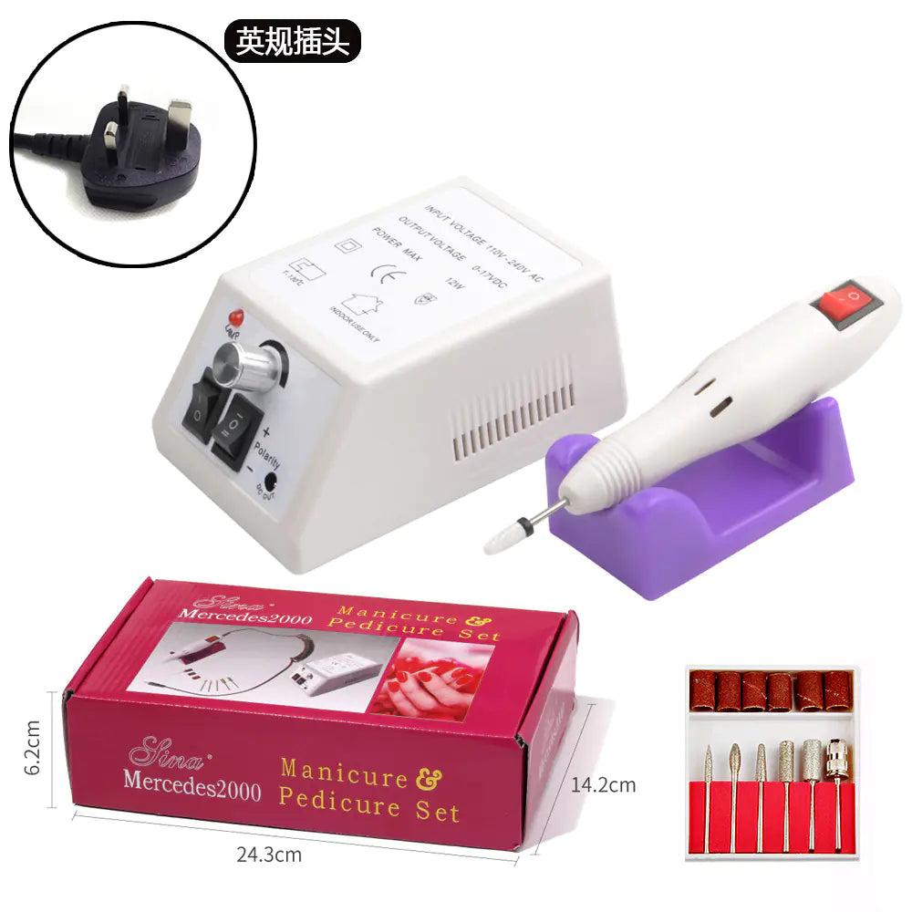 Nail Drill Machine - Electric Polishing Tool in Red Box