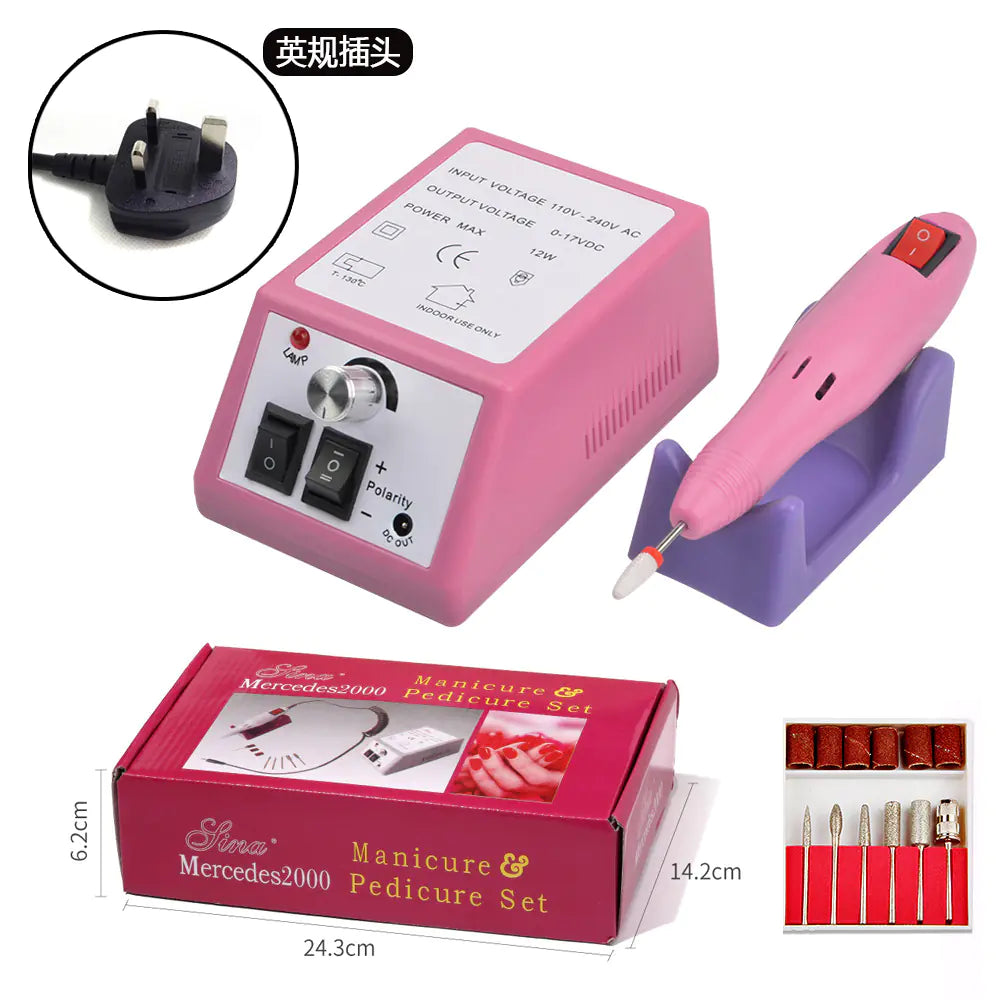 Nail Drill Machine - Electric Polishing Tool in Red Box