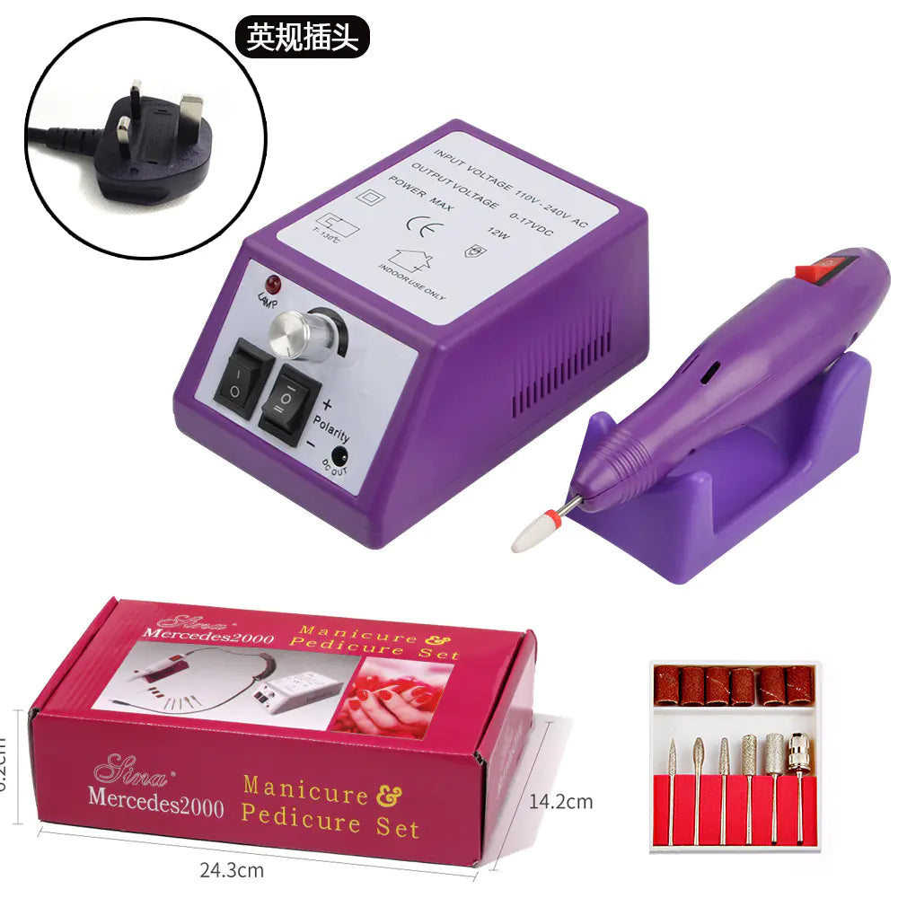 Nail Drill Machine - Electric Polishing Tool in Red Box