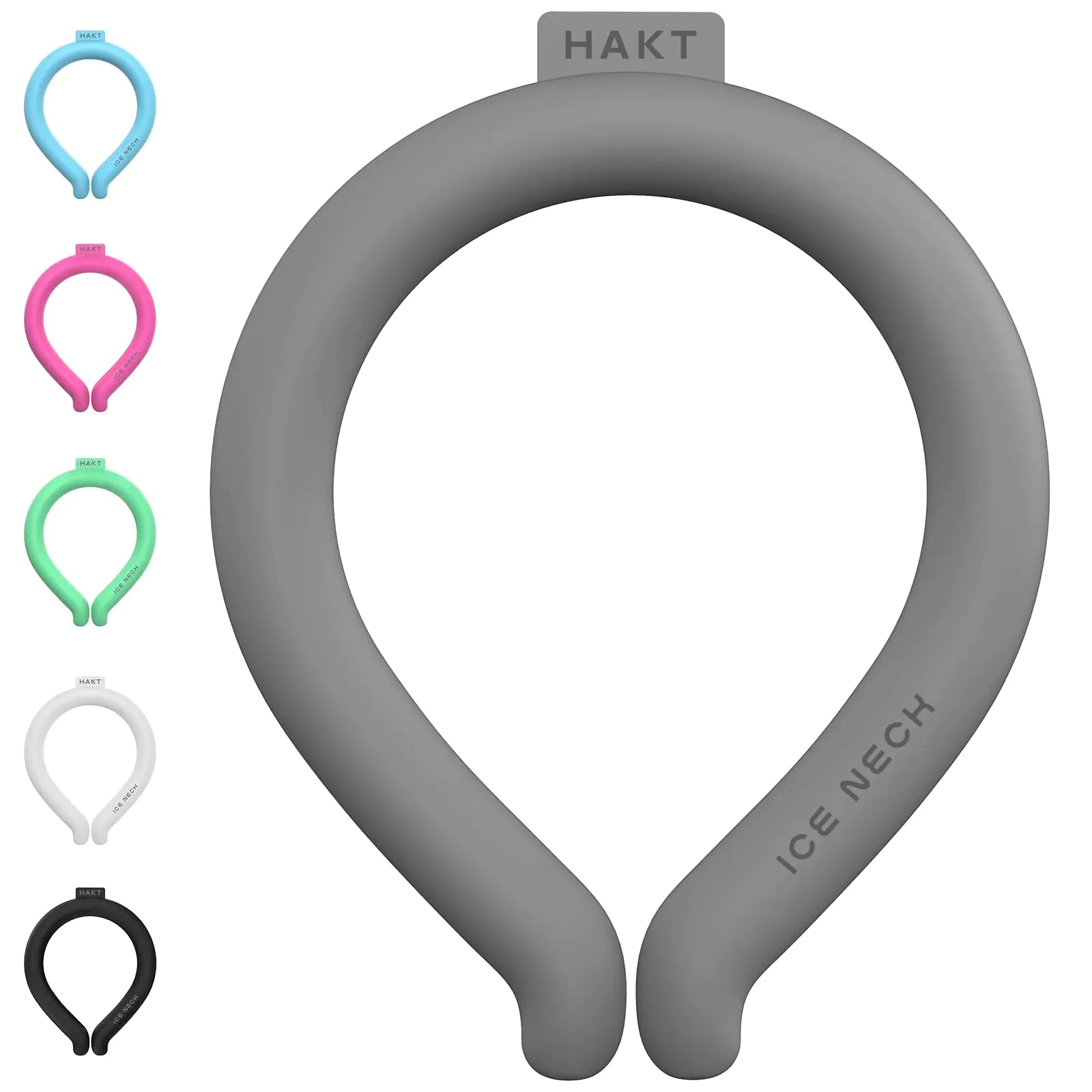 Neck Cooling Tube Wearable Cooling Neck Wrap for Summer Reusable 18℃/64℉ Ice Ring Neck Cooler for Heat Outdoor SportsOutdoor Workers (Gray)