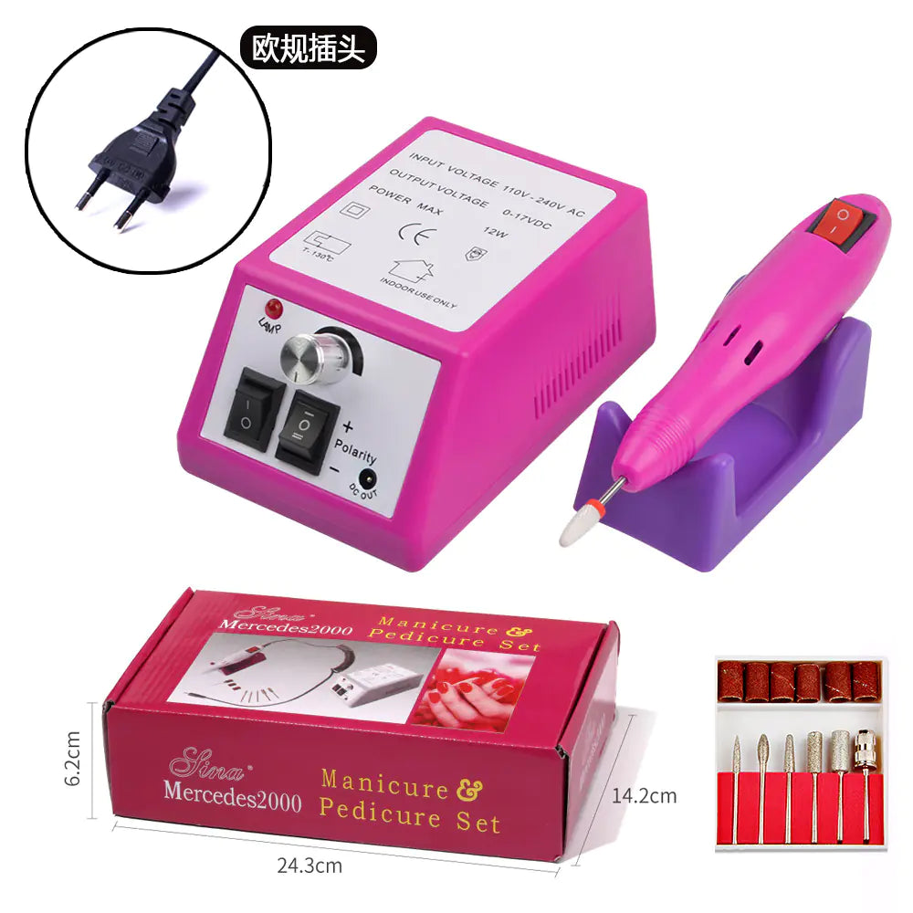 Nail Drill Machine - Electric Polishing Tool in Red Box