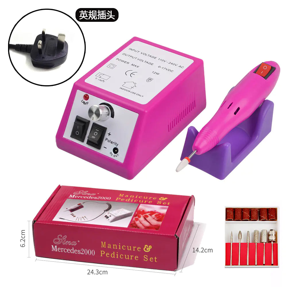Nail Drill Machine - Electric Polishing Tool in Red Box